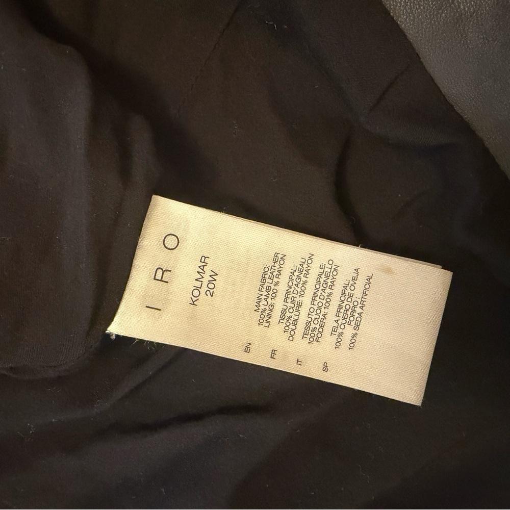 Iro Kolmar leather jacket. Blue. Size M - Picture 5 of 5
